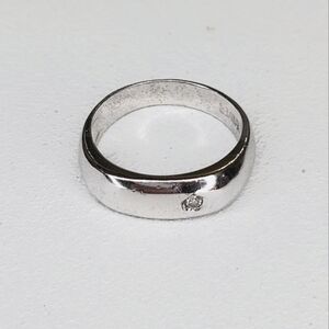 CZ Diamond Solitaire Band Ring 925 Sterling Silver Size 5